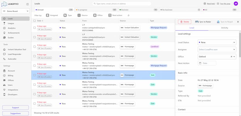 LeadPro screenshot